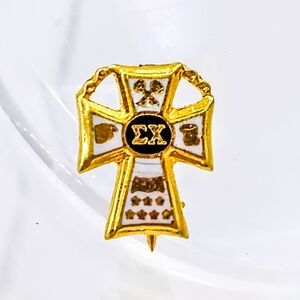 Vintage 10K YELLOW GOLD SIGMA CHI FRATERNAL BADGE PIN